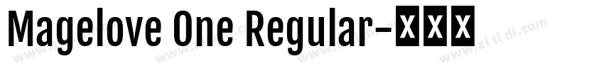 Magelove One Regular字体转换